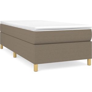 vidaXL-Boxspring-met-matras-stof-taupe-90x190-cm