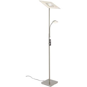 Briloner Leuchten AGILED Vloerlamp met afstandsbediening - Met zwenkarm - H 1800 mm - Staal