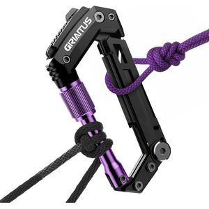 Multi-tool Karabijnhaak 8-in-1 voor Camping en Outdoor Avonturen - Perfect Cadeau voor Mannen en Vaderdag