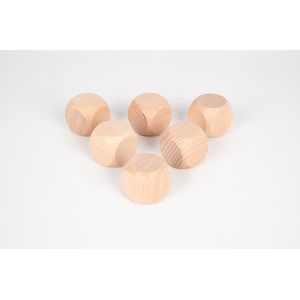 Houten Kubussen 40 mm - Set van 6