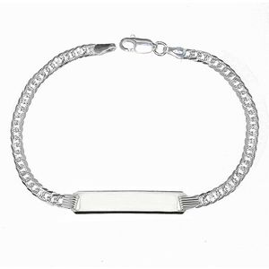 Juwelier Zwartevalk ZILVEREN ARMBAND MET PLAAT 23.023-D/17 cm-