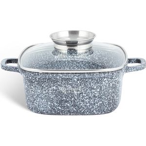 Edënbërg Stonetec Line - Kookpan/Braadpan met Deksel - 6,5 liter - 28 cm - Aluminium