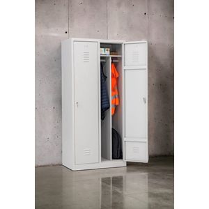 Furni24 Garderobekast, locker, commodekast, garderobekast, vakbreedte 40 cm, 2 deuren