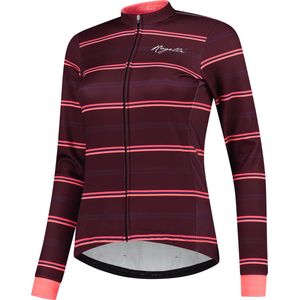 Rogelli Stripe Winterjack - Dames - Fietsjack - Bordeaux/Coral - Maat M