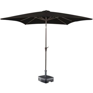 Kopu® Malaga Parasol Vierkant 200x200 cm met Knikarm - Zwart