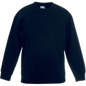 Fruit Of The Loom Kinder Unisex Premium 70/30 Sweatshirt (pak van 2) (Zwart)