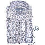 Ledûb Modern fit Blauw beige print