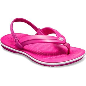 Crocs - Crocband Strap Flip - Kids Slippers - 22 - 23 - Roze