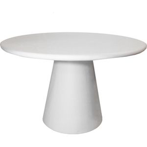 Eettafel Bora rond wit - witte tafel hout 150cm - Scandinavisch design