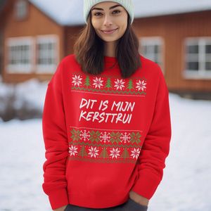 Foute Kersttrui - Kleur Rood - Dit Is Mijn Kersttrui - Maat 4XL - Uniseks Pasvorm - Kerstkleding voor Dames & Heren