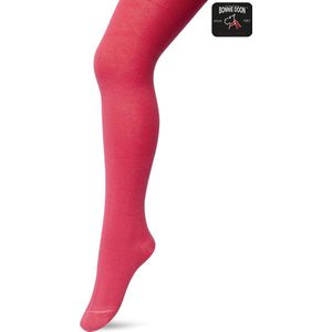 Bonnie Doon Biologisch Katoenen Maillot Meisjes Knal Roze maat 104-110 - Kinder Maillot - OEKO-TEX gecertificeerd - Bio Cotton Tights - Duurzaam Huidvriendelijk Katoen - Fijne pasvorm - Gladde Naden - Knalroze - Fel Roze - Cheerleader - BP053900.177