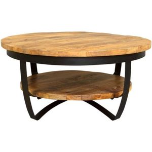 Salontafel | paras | rond | mangohout | 43(h) x 90 cm
