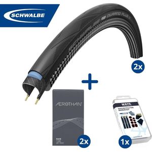 Fietsband - Schwalbe - Buiten- & binnenbanden (2x2 stuks) - Durano Plus & SV20E - 28 inch x 0.90 - 1.10 - 60 mm - Met plaksetje