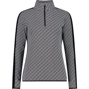 CMP Dames Print Ski Pully Black White