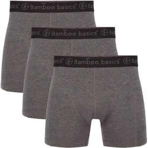 Comfortabel & Zijdezacht Bamboo Basics Rico - Bamboe Boxershorts Heren (Multipack 3 stuks) - Onderbroek - Ondergoed - Grijs - M
