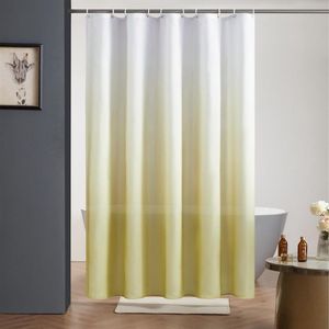 Douchegordijnen voor badkamer, schimmelbestendig, polyester, waterdicht, wasbaar, met 8 haken, wit tot taupe, smal, 120 x 200 cm