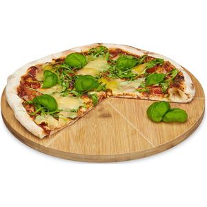 relaxdays pizzabord - Ø33 CM - bamboe