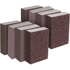 Pack of 8 Coarse and Fine Sanding Pads for Wood - Washable and Reusable Sandpaper for Wooden Walls and Metal (36/80/120/180 Grit) - 4 Different Sanding Pads