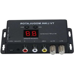 UHF TV-linkmodulator AV naar RF-converter IR-extender ondersteunt PAL/NTSC met USB-oplaadkabel