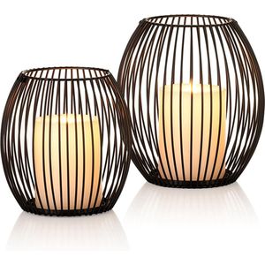 Goodivery ® Klassieke Metalen Kandelaarset voor Sfeervolle Verlichting in Huiselijke Omgeving