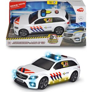 Dickie Toys Mercedes-AMG E43 SOS Nederlandse Politiewagen - 30 cm - Licht & Geluid - Speelgoedvoertuig