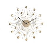 Wandklok Sunburst - Kristal - Goud - Large - Ø50cm