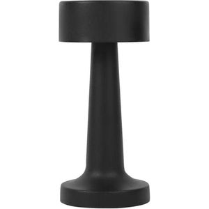 DreamGoods Oplaadbare Tafellamp - 3600mAh - voor Binnen & Buiten - Draadloos & Oplaadbaar - Dimbaar - Touch Bediening - Tafellamp op Batterijen - Accu - Decoratie Woonkamer, Slaapkamer & Tuin - Industrieel - Zwart