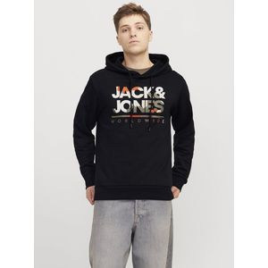 Jack & Jones - Heren Hoodies Luke Sweat Hood - Zwart - Maat L