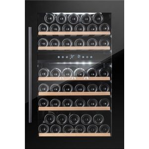 Temptech OZ90DB - inbouwwijnkoelkast - 41 flessen - 2 zones - zwart