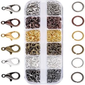 Karabijnsluitingen en Ringetjes - Sieraden maken - Mix Kleuren - ca 390 stuks