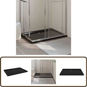 vidaXL Douchebak - Rechthoekig - 80x110 cm - Zwart Douchebak - Douche Cabine - Douchescherm - Badkamermeubilair - Modern Design