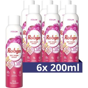 Robijn Pink Sensation Dry Wash Spray - 6 x 200 ml - Voordeelverpakking