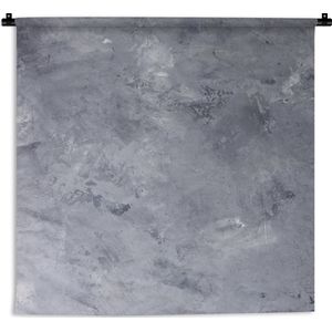 Wandkleed - Wanddoek - Leisteen - Beton - Retro - Structuren - Grijs - Rustiek - 180x180 cm - Wandtapijt