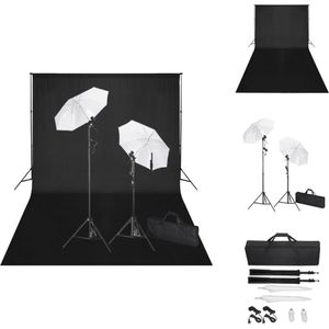 vidaXL Achtergrondsysteem - 600x300 cm - Compleet met lichtset - Fotostudio Set