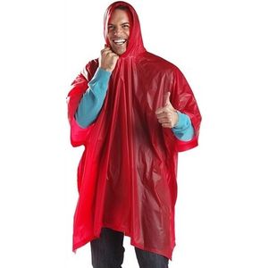 Fun & Feest Poncho - Rood - One size