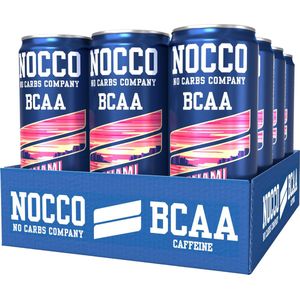 NOCCO BCAA Drink Miami (Strawberry) 12 x 250 ml - No Carbs Company - Energiedrank, Suikervrij