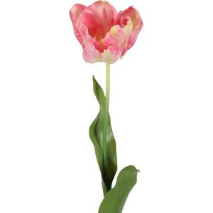 Viv! Home Luxuries Tulp - kunstbloem - roze groen - 70cm