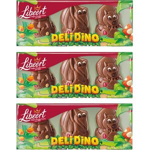 Libeert Deli Dino melkchocolade color - chocolade voor Pasen - 90g x 3