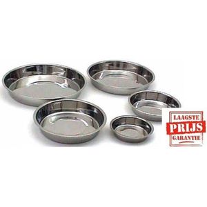Puppyschaal RVS - Groot 25 cm - per 3 stuks