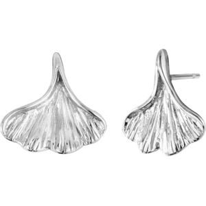 Traveller Oorbellen - Dames - Zilverkleurig - Edelstaal - Ginkgo - Blad - Blaadje - 181124