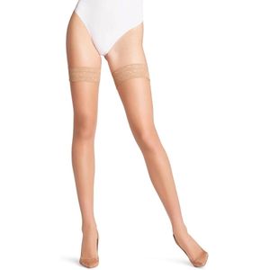 FALKE Shelina 12 beige, glanzend ultra transparant 12 Denier stay-up kousen dames beige - Maat 9.5-10