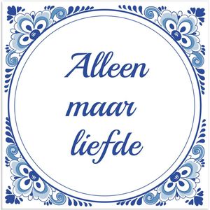 HD Tegeltje Valentijn: Alleen maar liefde + Plakhanger