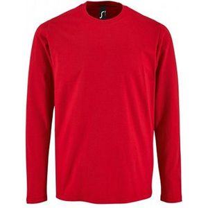 SOLS Heren Keizerlijk T-Shirt met lange mouwen (Rood)