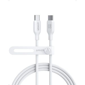Anker USB-C naar USB-C - milieuvriendelijke oplaadkabel - MFi-gecertificeerd -  MacBook Pro - iPad Pro - iPad Air 4 - Samsung Galaxy S21 - 100W - 0,9 m - Wit