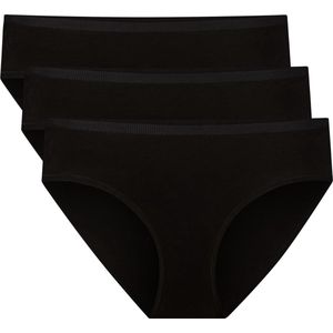 Comfortabel & Zijdezacht Bamboo Basics Mila - Bamboe Hip Slips (Multipack 3 stuks) Dames - Onderbroek - Ondergoed - Zwart - M