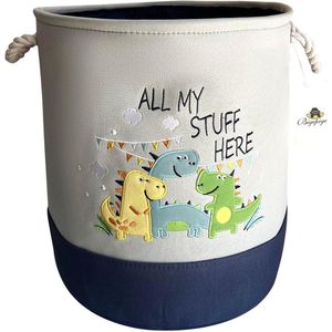 Opvouwbare wasmand, opbergmand, kinderen, manden, opbergspeelgoedmand voor kinderkamer, babykamer, decoratie, meisjes, Dinosau