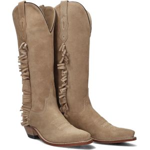 Bootstock Ruffle High Shaft Women Cowboylaarzen - Western Laarzen - Dames - Beige - Maat 38