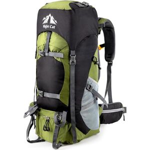 Wandelrugzak 70 liter rugzak trekkingrugzak reisrugzak heren dames ademend voor camping trekking mountainering klimmen fietstochten