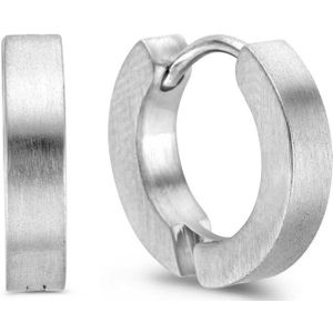 Frank 1967 7FE-0004 Stalen Oorringen - Heren - 13 x 3 mm - Staal - Zilverkleurig