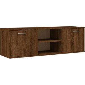 vidaXL - Tv-meubel - 120x34x37 - cm - bewerkt - hout - bruin - eikenkleur